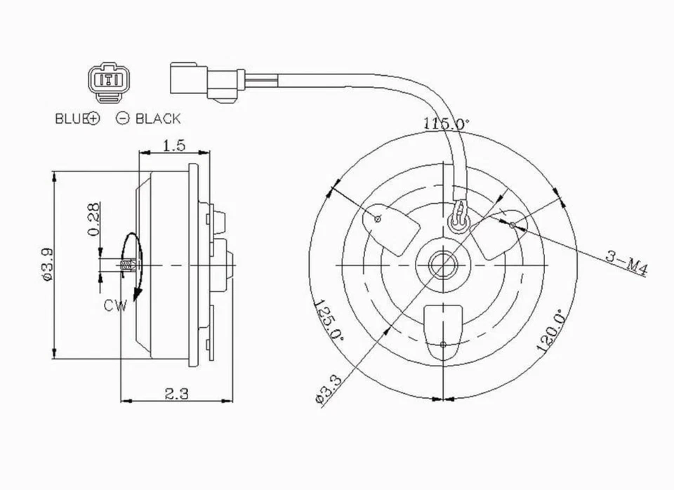 Motor ventilador condensador para 90-97 Honda Accord L4 HO3116101 38616-PT3-A03 Foto 1 de 1