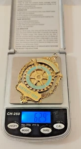 Medalla giratoria de plata con sello dorada 62,9 g en caja - Imagen 1 de 10