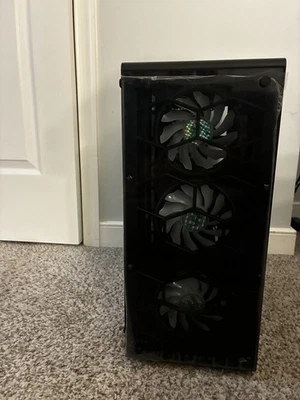 MUSETEX 903N6 ATX Mid Tower Gaming Computer Case 6 RGB LED Fans, 2 TG Panels - Image 1 of 4