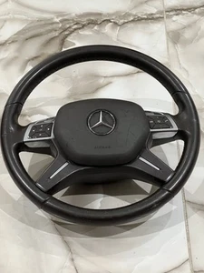 MERCEDES ML GL G W212 W166 W463 W204 LEATHER GRAY STITCH / THICK - Picture 1 of 9