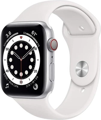 Apple Watch Series 6 44 mm 32 GB (Desbloqueado) A2294 Acero Inoxidable Plateado - Bueno Foto 1 de 4