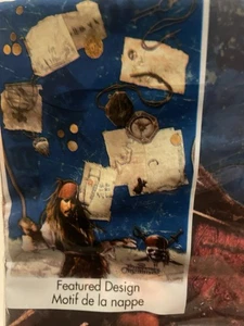 Hallmark Disney Pirates Of The Caribbean Plastic Table Cover Jack Sparrow Party - Picture 1 of 4