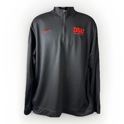 Pullover Nike Dri-Fit OSU Beavers de béisbol 1/4 cremallera para hombre grande 2018 College WS Foto 1 de 4
