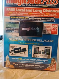 Magic Jack PLUS Bezpłatny lokalny telefon do rozmów na duże odległości - fabrycznie nowy zapieczętowany - Zdjęcie 1 z 8