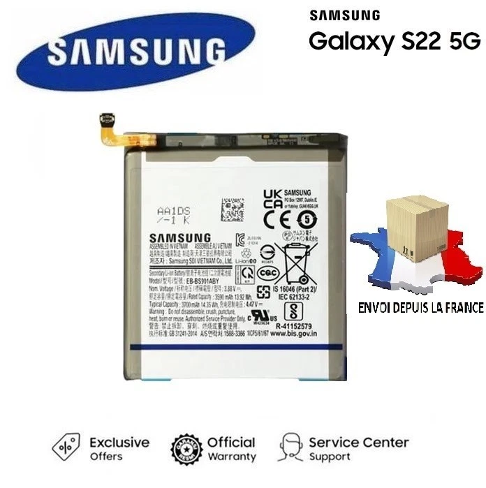 Batterie Original OEM Samsung Galaxy S22 S901B Akku accu EB-BS901ABY 3700mAh - Imagen 1 de 1