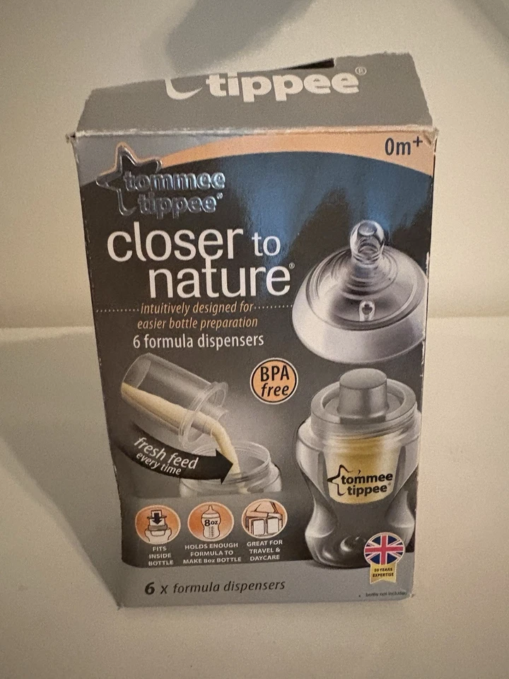 Nuevo juego de 6 dispensadores de fórmula Tommee Topper Closer To Nature Foto 1 de 1