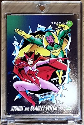 1992 Marvel Universe Serie 3 Karte 85 VISION AND SCARLET WITCH. - Bild 1 von 3
