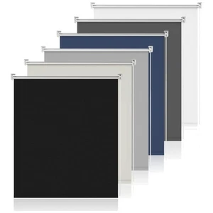 Thermorollo für Fenster - Sichtschutz und Sonnenschutz in Schwarz, B45 x H170 cm - Bild 1 von 10