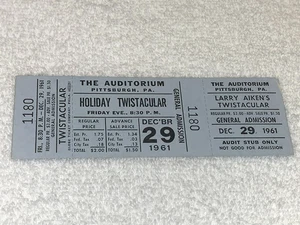 LARRY AIKEN 1961 HOLIDAY TWISTACULAR UNUSED TICKET PITTSBURGH PENNSYLVANIA USA - Picture 1 of 7