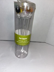 Pier 1 Imports Juego de 10 Palitos Swizzle con Agitadores de Bebidas de Cóctel - Imagen 1 de 7
