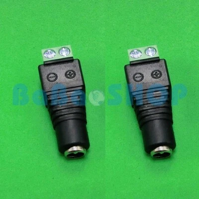 2pcs Female Power Cable Connector 5050 3528 LED Flexible Strips Light DC - Image 1 of 3