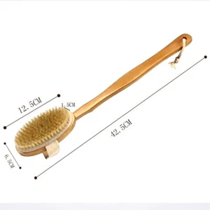 Professionelle Bürste für trockene Haut abnehmbarer Griff Körperborste Badmassagegerät Peeling - Bild 1 von 21