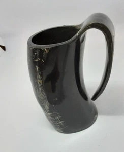 Mittelalter Natur Finish Wikinger Trinkhorn Becher Bier Wein Ale Horn Becher ... - Bild 1 von 3