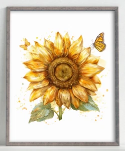 Sunflowers Wall Art Print, Sunflowers Wall Art, Home Decor, Botanical Print #98 - Picture 1 of 2
