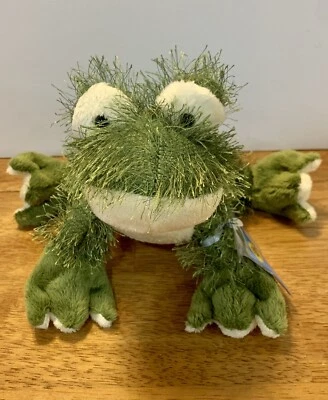GANZ Webkinz Frog Plush Stuffed Animal Toy HS001 SEALED CODE - 7” - Image 1 of 4