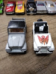 Vtg 2 Pc Hot Wheels Diecast Jeep Truck Lot 1980's CJ7 Scrambler - Picture 1 of 8