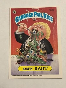 1986 Topps Garbage Pail Kids Sticker Barfin Bart 162b Near Mint - Picture 1 of 2
