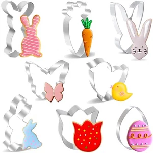 Ostern Osterhase Hase Ausstechformen Keksausstecher Osterei Ei 8er Set - Bild 1 von 1