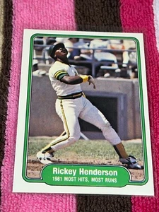 1982 FLEER #643 RICKEY HENDERSON A'S H.O.F. VINTAGE NMMT BASEBALL CARD! - Photo 1 sur 2
