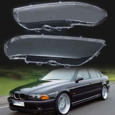 Par de Capa de Lente de Farol Transparente para 96-03 BMW E39 Facelift 528i 540i 525d - Imagem 1 de 4