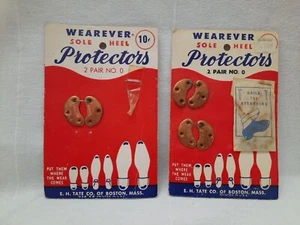 De colección Wearever E.H. Tate of Boston ~ Protectores de suela y talón talla 0 ~ Nuevo de Lote Antiguo - Imagen 1 de 6