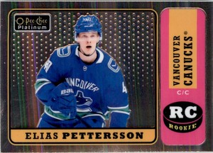 2018-19 O-Pee-Chee Platinum Retro #R100 Elias Pettersson