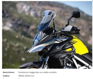 PARABREZZA ALETTA VARIABILE ORIGINALE SUZUKI DL650 V-STROM 650 2017 2018 2019 - Imagen 1 de 1