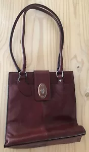 G. H. Bass co. Shoulder bag Burgundy Leather (See Pics For Details) - Picture 1 of 7