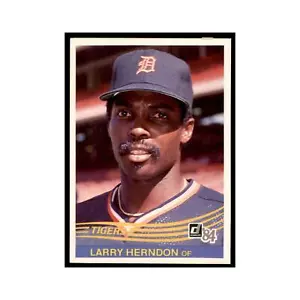 Larry Herndon 1984 Donruss #349 Detroit Tigers Baseball Card NM - Picture 1 of 3