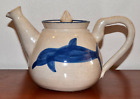 Dolphin Teapot by Sonny Fletcher North Carolina Pottery Signed and Dated 1994