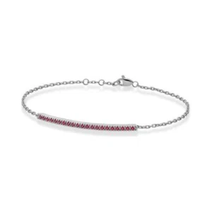 PHBR9561.020 Bracciale Paddle con Barretta Tennis in Oro Bianco e Rubini - Foto 1 di 1