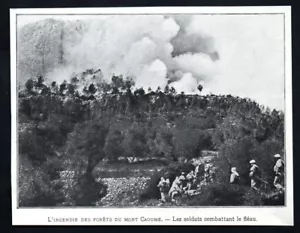 1906 -- MONT CAOUME VAR SOLDATS COMBATTANT L INCENDIE DES FORETS 3P264 - Foto 1 di 1