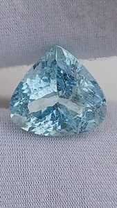 5 ct Natural Aquamarine Faceted Cut Shape Oval Size 10 12.5x11.5 MM Aquamarine - Picture 1 of 12