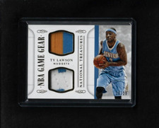 Ty Lawson National Treasures NBA GAME GEAR GOLD Dual PRIME PATCH #25/25 1/1? SSP