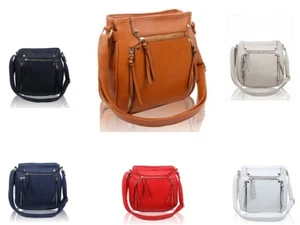Women's Simply Design Two Compartments Crossbody/Ladies Shoulder Messenger Bag - Picture 1 of 10