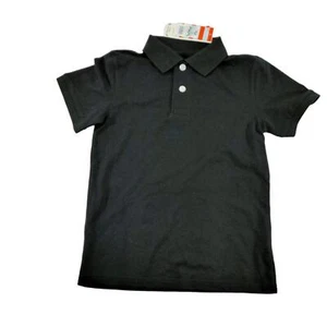 Short Sleeve Stretch Pique Polo School Uniform Shirt | Black | Boys | Cat & Jack - Picture 1 of 4