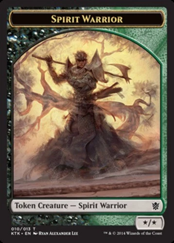 Spirit Warrior Token ~ Lightly Played Khans of Tarkir MTG Magic UltimateMTG Mult - Image 1 of 1