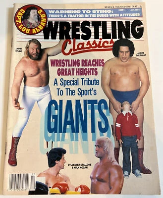 Журнал Wrestling Classics Andre The Giant John Studd январь 1991 Stalone WWF - Изображение 1 из 3