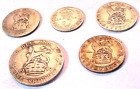 1914-1918 Wielka Brytania I wojna światowa Srebrny zestaw Król Jerzy V Brytyjski szterling GV 5 monet