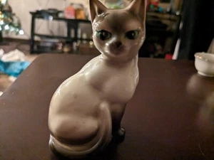 1950 Vintage Porcelain Siamese Cat - Bild 1 von 3