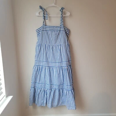 Vestido para mujer For The Republic talla grande midi a rayas en capas Cottagecore Foto 1 de 4