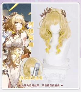 Honkai: Star Rail Aglaea Golden Cosplay Wigs Clothing Accessories Halloween Gift - Picture 1 of 13