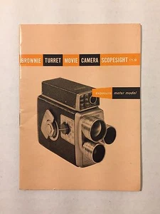 Vintage 1950s Brownie Turret Movie Camera Scopesight Instruction Manual Booklet - Picture 1 of 5