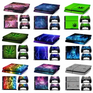 Protective Skin Sticker Vinyl Decal for Sony PS4 Console & 2 Controllers cover - Picture 1 of 16