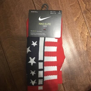 NIKE ELITE CREW ENERGY SOCKS TEAM USA LARGE BASKETBALL NWT - Picture 1 of 9