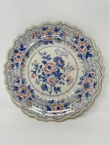 Two Color Transfer Ware Pink And Blue c.1835 Kaleidoscope Rose Pattern RARE - Picture 1 of 12