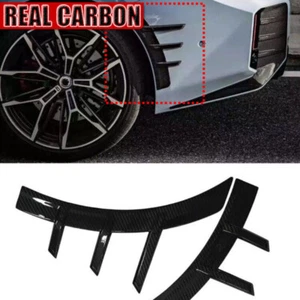 Real Carbon Rear Fender Side Arch Spats Trim Vent For BMW G87 M2 Coupe 2022-24 - Picture 1 of 19