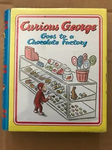 Vintage Curious George Goes to Chocolate Factory Metal Tin w/Chocolates - Picture 1 of 4