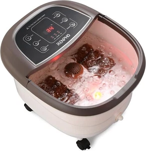 RENPHO Foot Spa Bath Massager Heat Soaker Massage Bubble Roller Deep Soak Gift - Picture 1 of 20