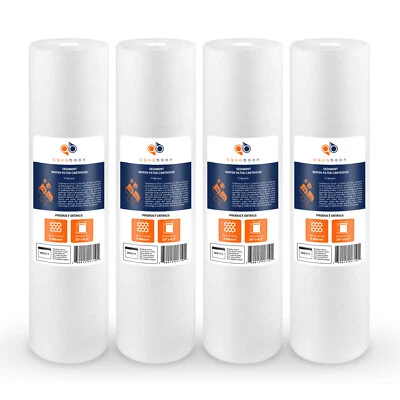 4PK of Big Blue 5 Micron 20" x 4.5" Sediment Water Filter Cartridge by Aquaboon - Image 1 of 4